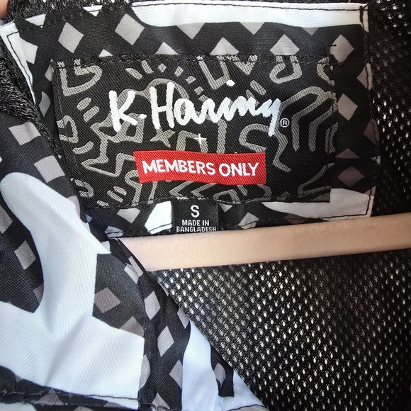Members Only x K. Haring, New, Full Zip Windbreaker Jacket, Men's Size Small - Picture 9 of 11